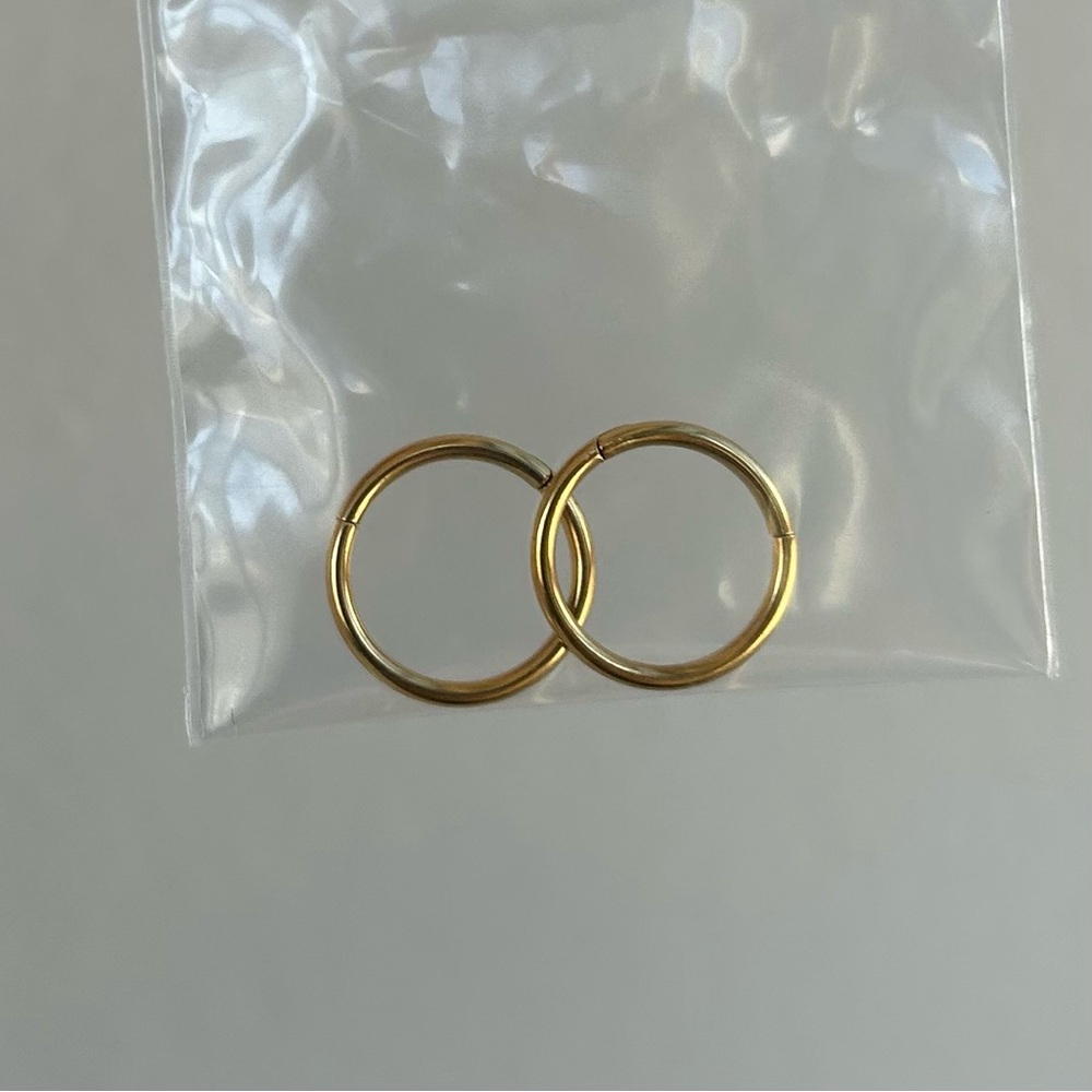 Gold Plated Surgical Steel Hoops
